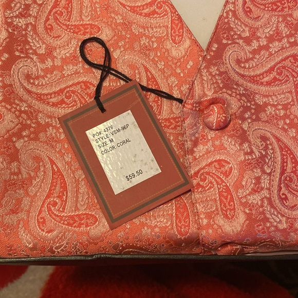 Gioberti Men’s Four Piece Formal Paisley Vest Set NWT - Picture 4 of 8